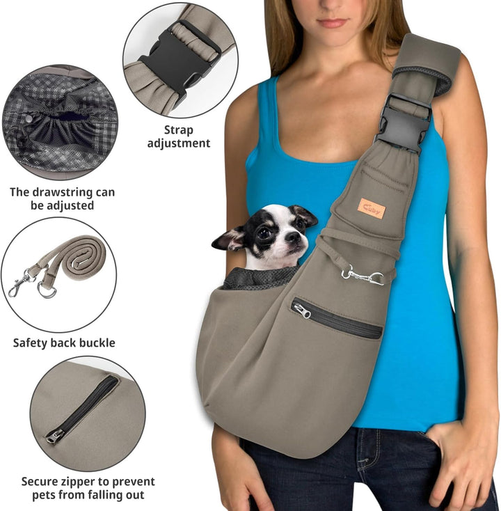 CUBY Hundetragetasche, Sommer Tragetücher Hunde, freihändiges atmungsaktives Mesh verstellbar für kl