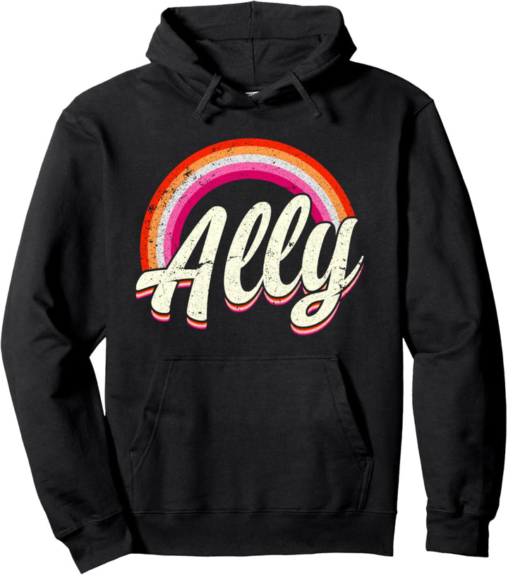 Heterosexuelle Verbündete, Lesbische Farben, LGBT-Pride Pullover Hoodie