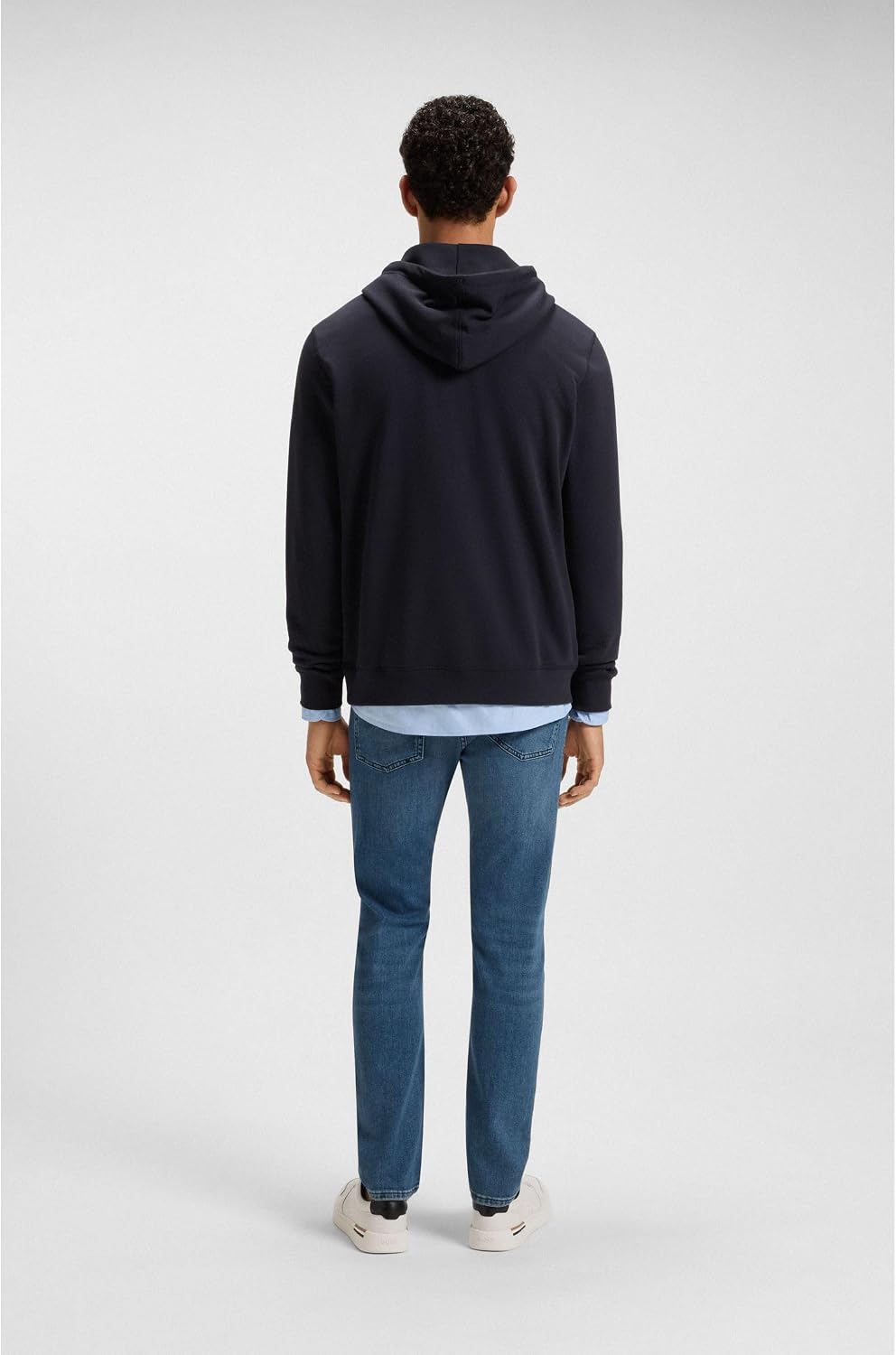 BOSS Herren Wetalk Hoodie aus Baumwoll-Terry mit Logo-Aufnäher S Dark Blue404, S Dark Blue404