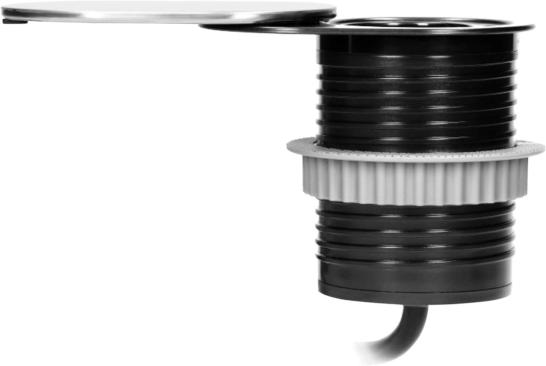 Orno AE-13124 Versenkbare Einbau Steckdosenleiste 1 Fach mit 1x USB-Ladegerät 1,9m Kabel Schwarz