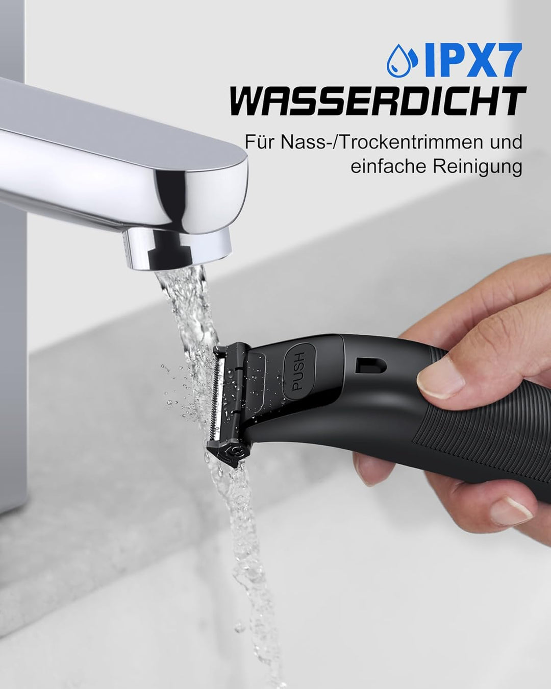 Intimrasierer Mann Rasierer Herren Elektrisch,Wasserdicht Körperrasierer mit LED Licht,Intimbereich
