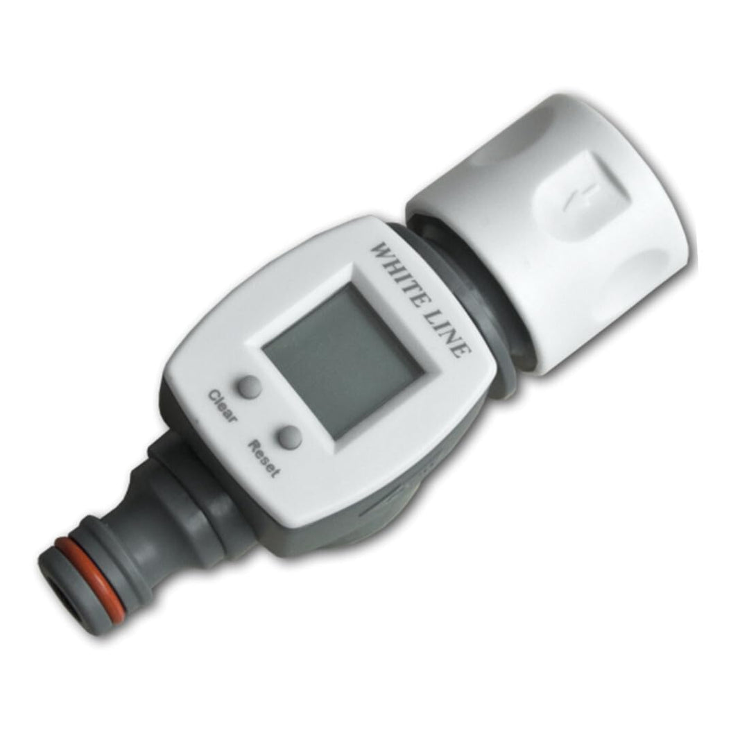Digitaler Wasserzähler WHITE LINE LCD Wasserverbrauch Wasseruhr WASSERMENGENZÄHL