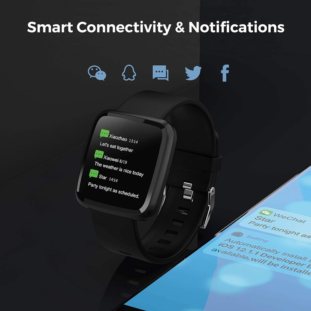 novasmart - runR III Smartwatch Fitness Tracker HD-Farbbildschirm Fitness Armband Uhr mit Pulsmesser