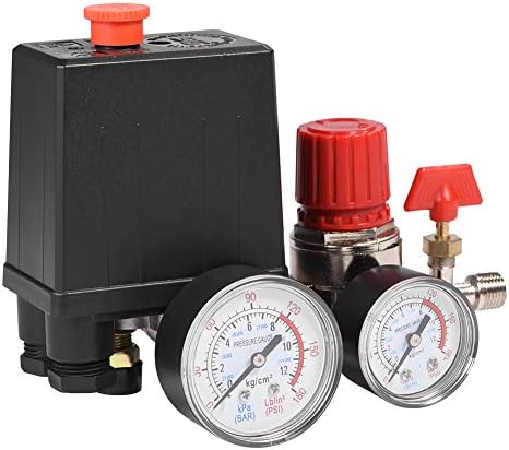 Luftkompressor-Druckschalter-Steuerventilregler mit Manometern für schnellen Druckabbau 0,05-1,2 MPa