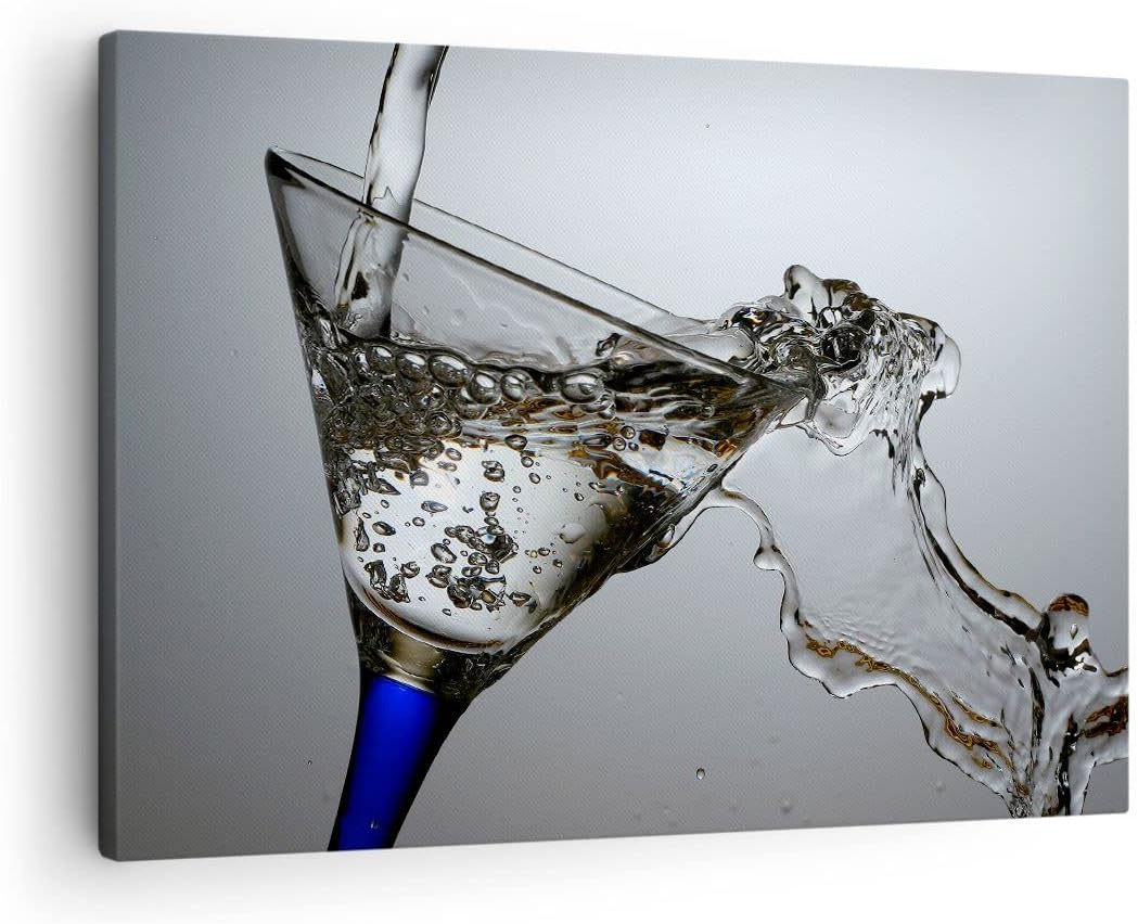 Bilder auf Leinwand Funkeln trinken glas Leinwandbild mit Rahmen 70x50cm Wandbilder Dekoration Wohnz