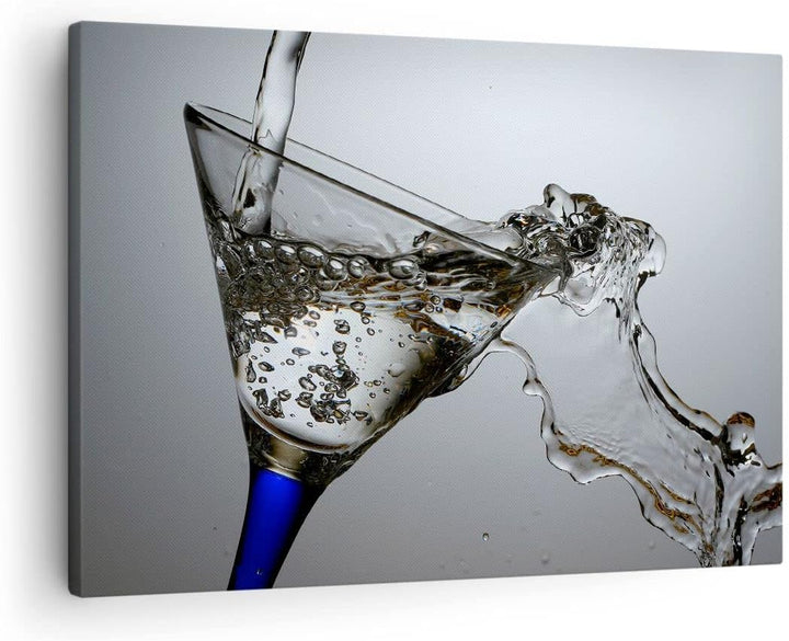 Bilder auf Leinwand Funkeln trinken glas Leinwandbild mit Rahmen 70x50cm Wandbilder Dekoration Wohnz