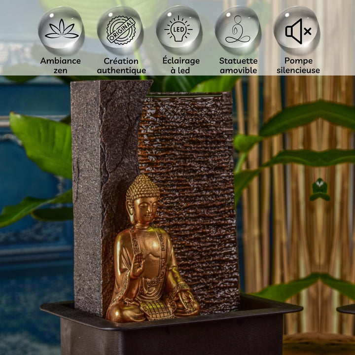 Zen Light – Zimmerbrunnen Buddha Jati – originelle Geschenkidee – Objekt Feng Shui und Wohlbefinden