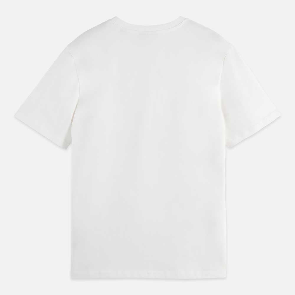 Scotch & Soda Herren Front Left Chest Artwork T-Shirt S Bright White 101, S Bright White 101