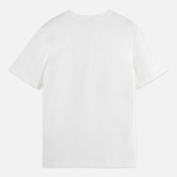 Scotch & Soda Herren Front Left Chest Artwork T-Shirt S Bright White 101, S Bright White 101