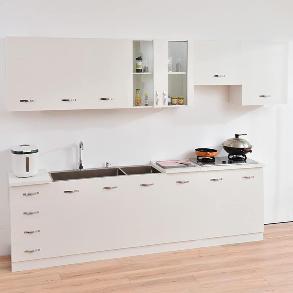 Shally Dogan Küchenhängeschrank mit Ribalto, Holz, Weiss, 60x32x49cm, Weiss