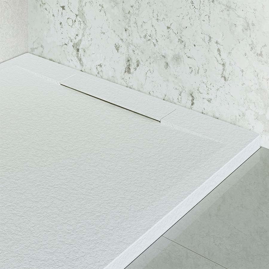KOES - Kunstharz-Duschwanne Modell LIENA – 100x100 – Weiss RAL 9003 100x100cm Weiss, 100x100cm Weiss