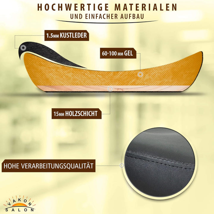 Sattelhocker Rollhocker mit Rückenlehne – ergonomischer Arbeitshocker mit Butterfly Sitz – höhenvers
