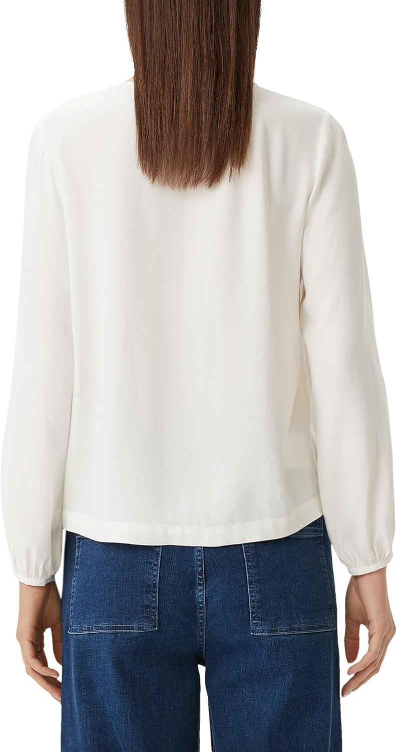 Comma Damen Bluse 34 0120 Weiss, 34 0120 Weiß
