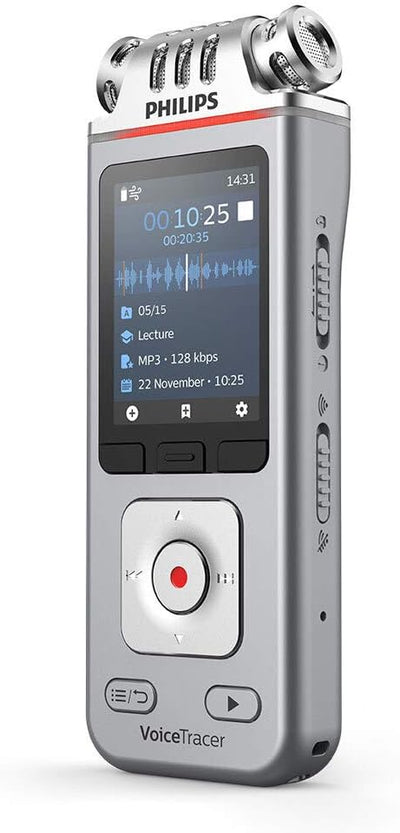 Philips VoiceTracer Audiorecorder DVT4110 digitales Diktiergerät Aufnahmegerät für Vorträge und Inte