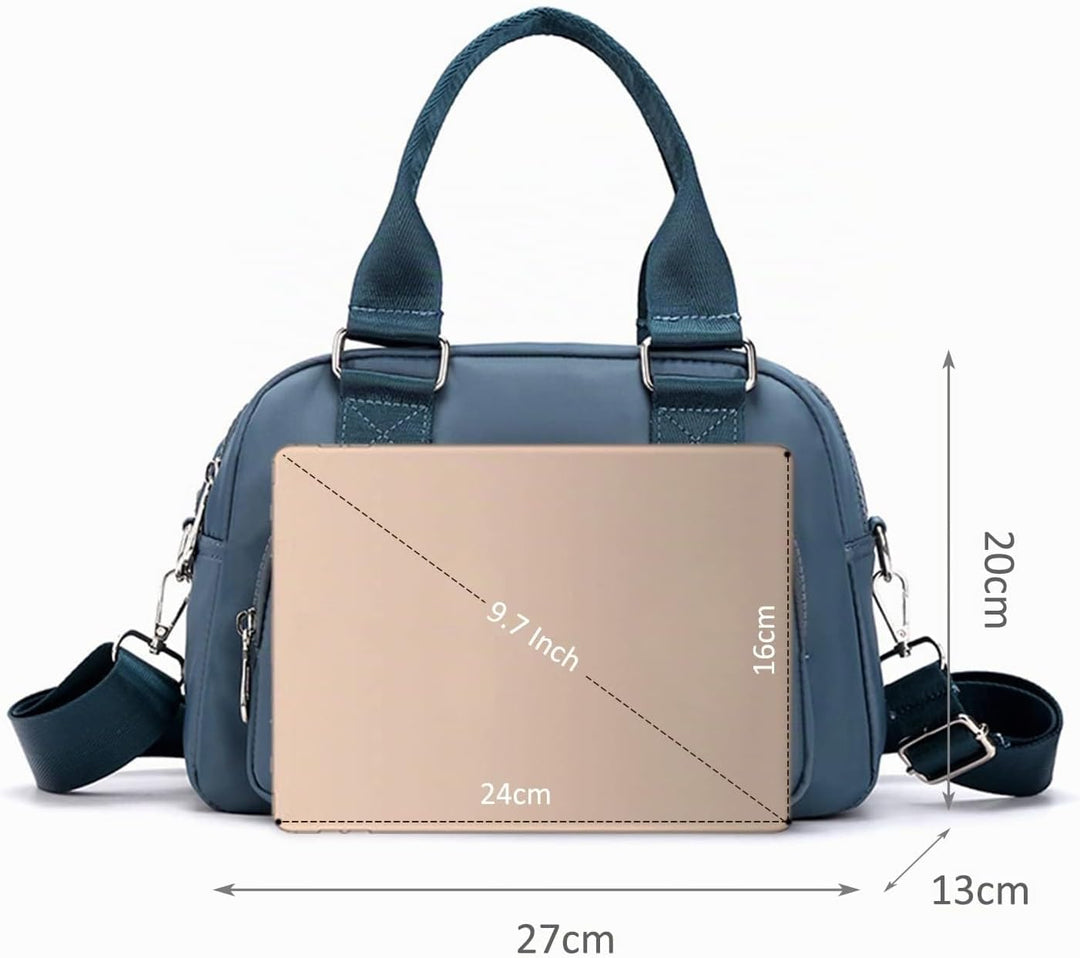 NICOLE &amp; DORIS Handtasche Messenger Bag Damen Casual Schultertasche Nylon Wasserdicht Leichte Umhäng