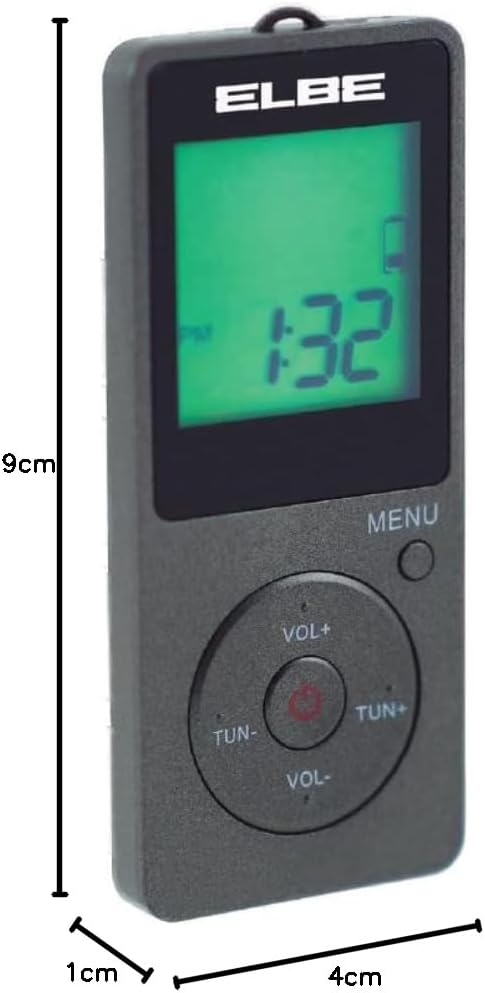 ELBE RF95 AM-FM Digitalradio, sportlich, Schwarz