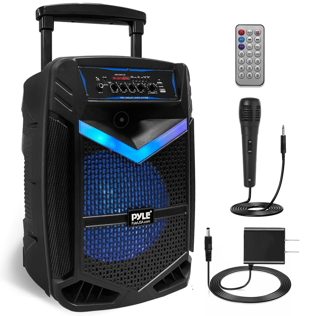 Pyle PA Bluetooth Lautsprecher - Karaoke Maschine mit Karaoke Mikrofon, Musikbox Bluetooth Box, Part