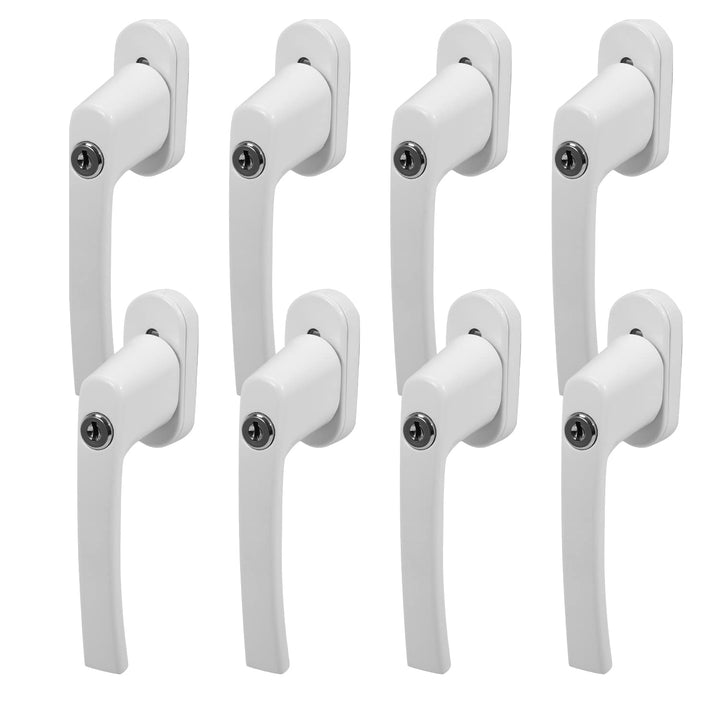 Sonnewelt 8X Abschliessbar Sicherheitsfenstergriff, Fenstergriff Aluminium, kindersicherung mit Schl