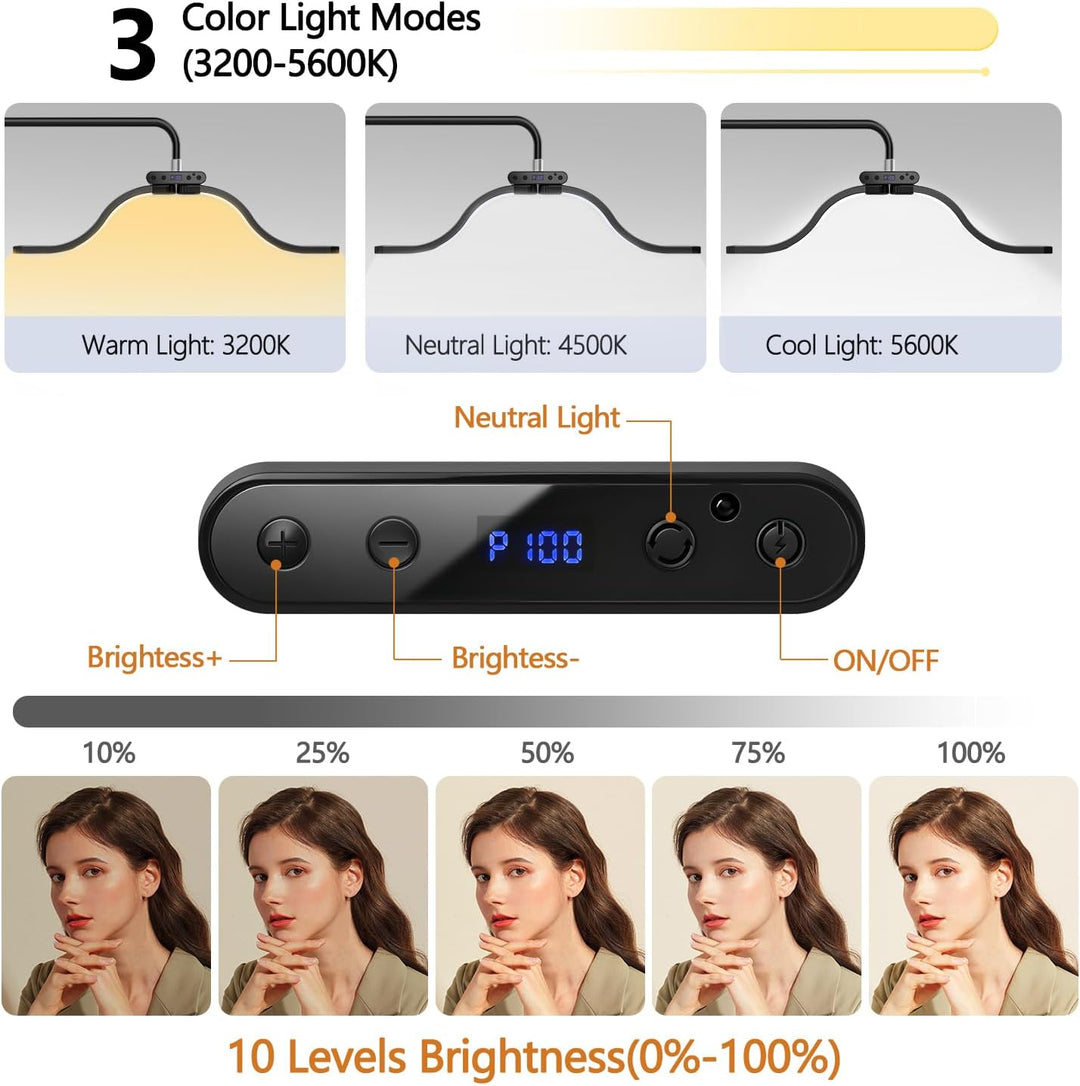 Wimpern Lampe für Wimpernverlängerungen mit Telefonhalter, Tätowierer, Nageltechniker – kühle, LED B