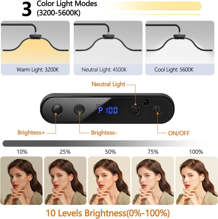 Wimpern Lampe für Wimpernverlängerungen mit Telefonhalter, Tätowierer, Nageltechniker – kühle, LED B