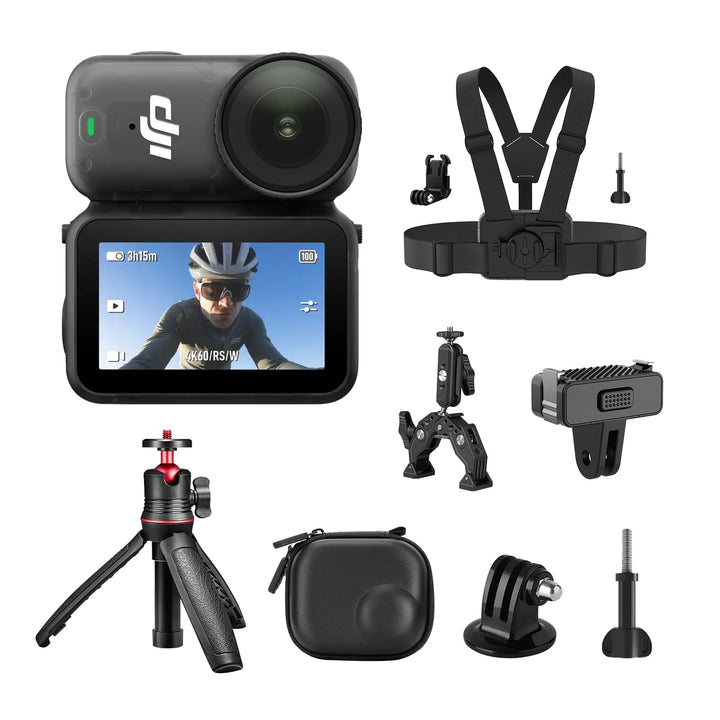 DJI Osmo Nano Fahrrad Bundle (64GB) – 4K/60fps Mini Action Cam mit 1/1,3″ Sensor, 143° Weitwinkel, 2