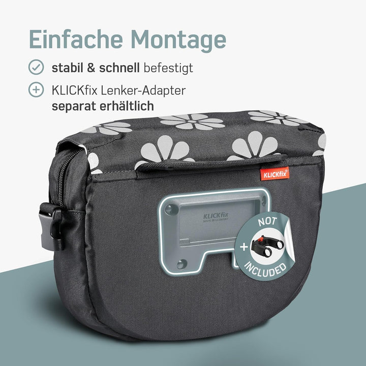 Borgen KLICKfix Lenkertasche Fahrrad - Wasserabweisende und geräumige Fahrrad Lenkertasche 5 L - Fah