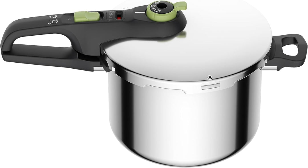 Tefal P2580702 Secure Trendy Schnellkochtopf 6 L mit Korb | 2-Stufen-Garregler: Intensivstufe 117°C,