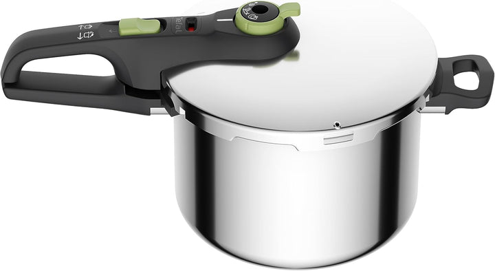 Tefal P2580702 Secure Trendy Schnellkochtopf 6 L mit Korb | 2-Stufen-Garregler: Intensivstufe 117°C,