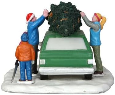 Lemax Jukebox Abzweigzubehör: Weihnachtsbaumtransport, Harz