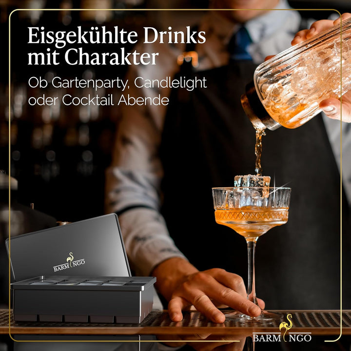 Silikon Eiswürfelform mit Deckel (3er Set) – BPA-freie Eiswürfelform gross/XXL | Grosse Eiswürfel Fo