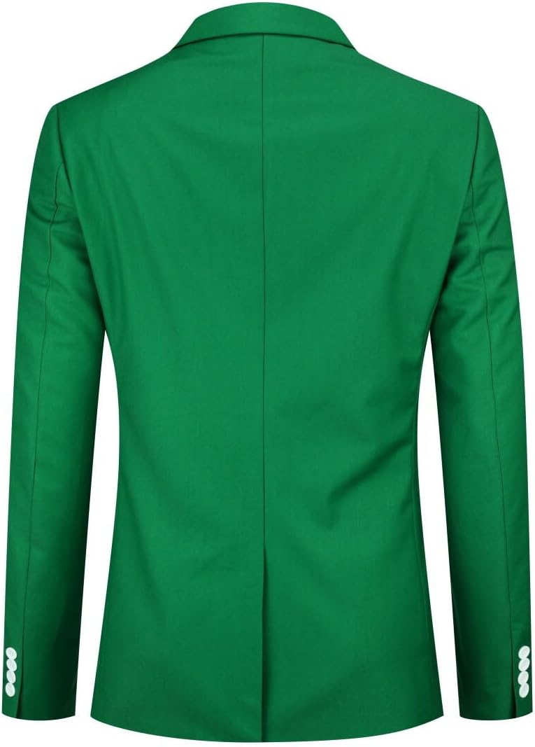 YOUTHUP Herren Sakko Slim Fit Anzugjacke für Business Hochzeit Eleganter 1 Knöpfen Blazer S Grün, S