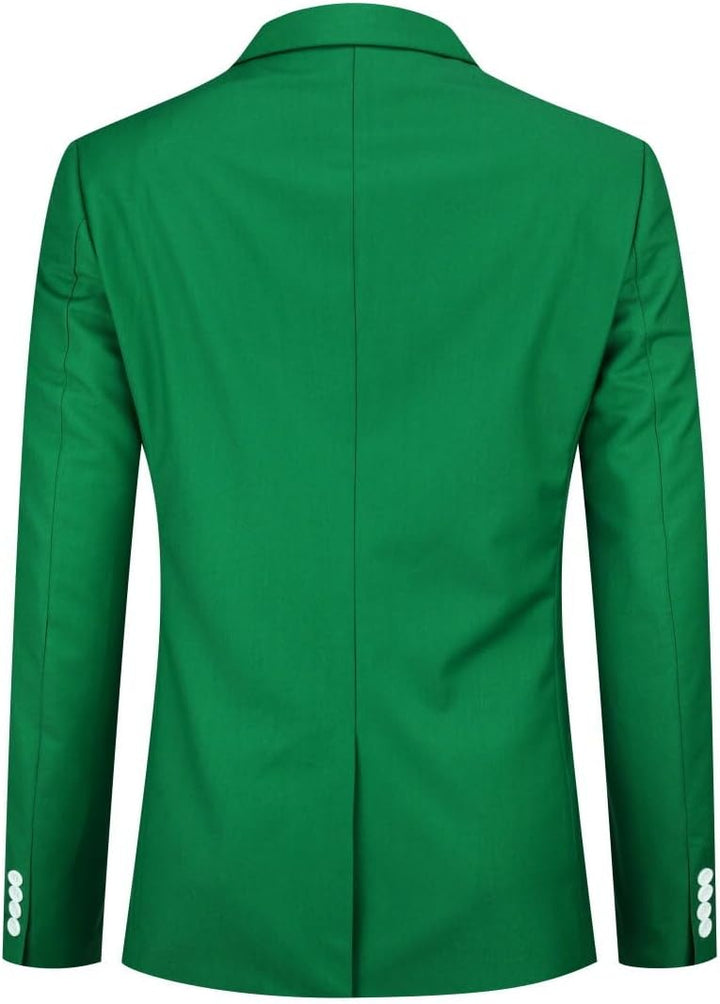 YOUTHUP Herren Sakko Slim Fit Anzugjacke für Business Hochzeit Eleganter 1 Knöpfen Blazer S Grün, S