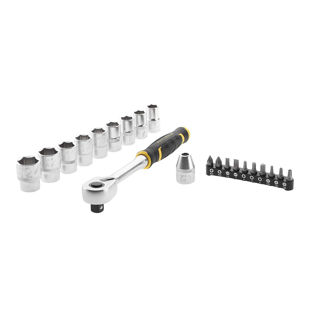 Juego de trinquete 1/2" 120 dientes + puntas 21 pièces, 21 pièces