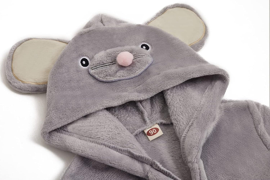 TEDD Jungen Bademäntel Unisex Kinder Morgenmantel Kapuze Nachtwäsche Robe Taillengürtel Bademantel P