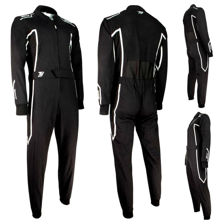 Speed Kartoverall Neptun Schwarz Weiss, Grösse:4XL