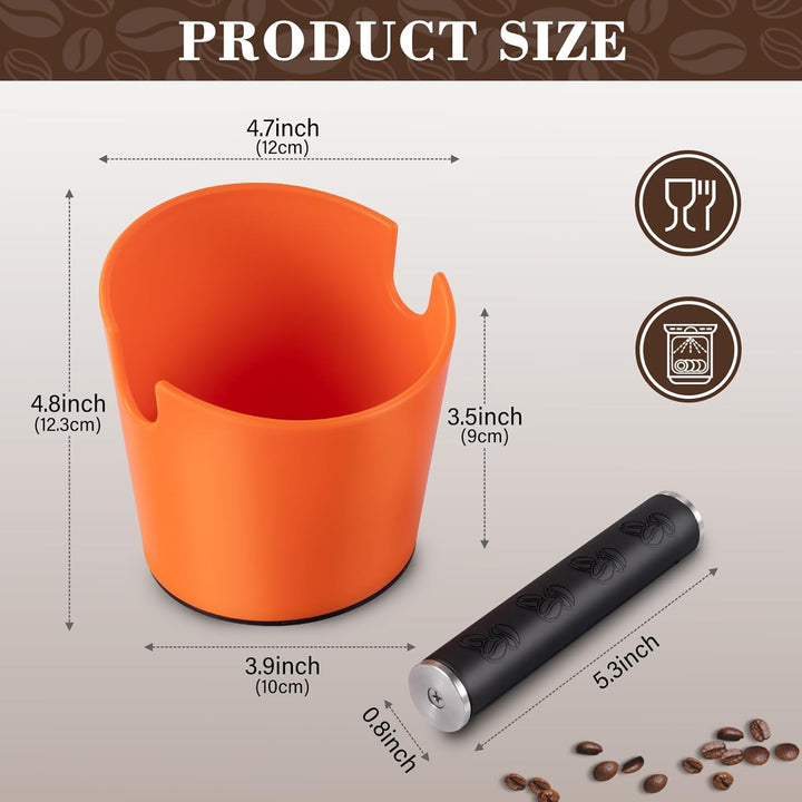 Abklopfbehälter für Siebträger Espresso Abklopfbehälter Kaffeesatz Abschlagbox Knock Box Stossdämpfe