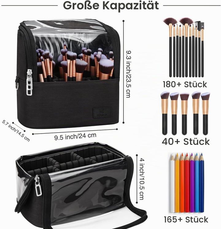 Relavel Kosmetiktasche, Make up Pinsel Tasche, Gross Make up Organizer, Stand-up Kulturbeutel Wasser