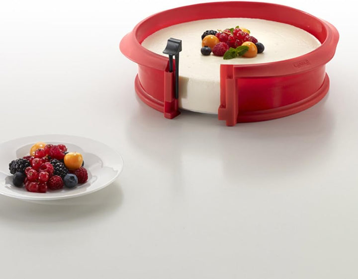 Lékué Duo, runde Springform, rot, Silikon, 23 x 7 x 23 cm Springform 23 cm, Springform 23 cm