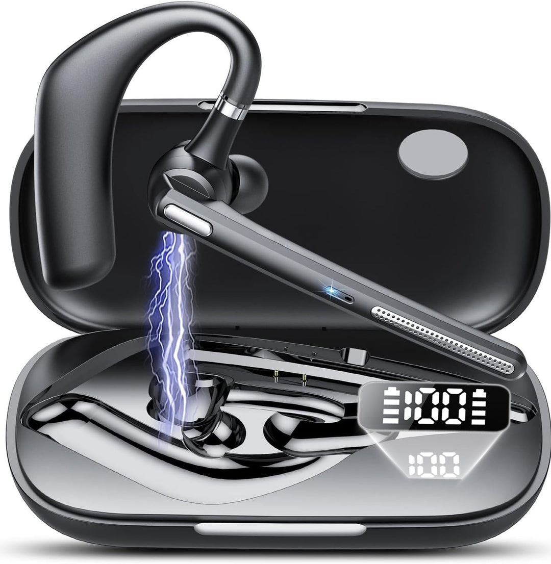 Bluetooth Headset V5.3, 60Hrs Freisprecheinrichtung Wireless Headset mit Dual Geräuschunterdrückung