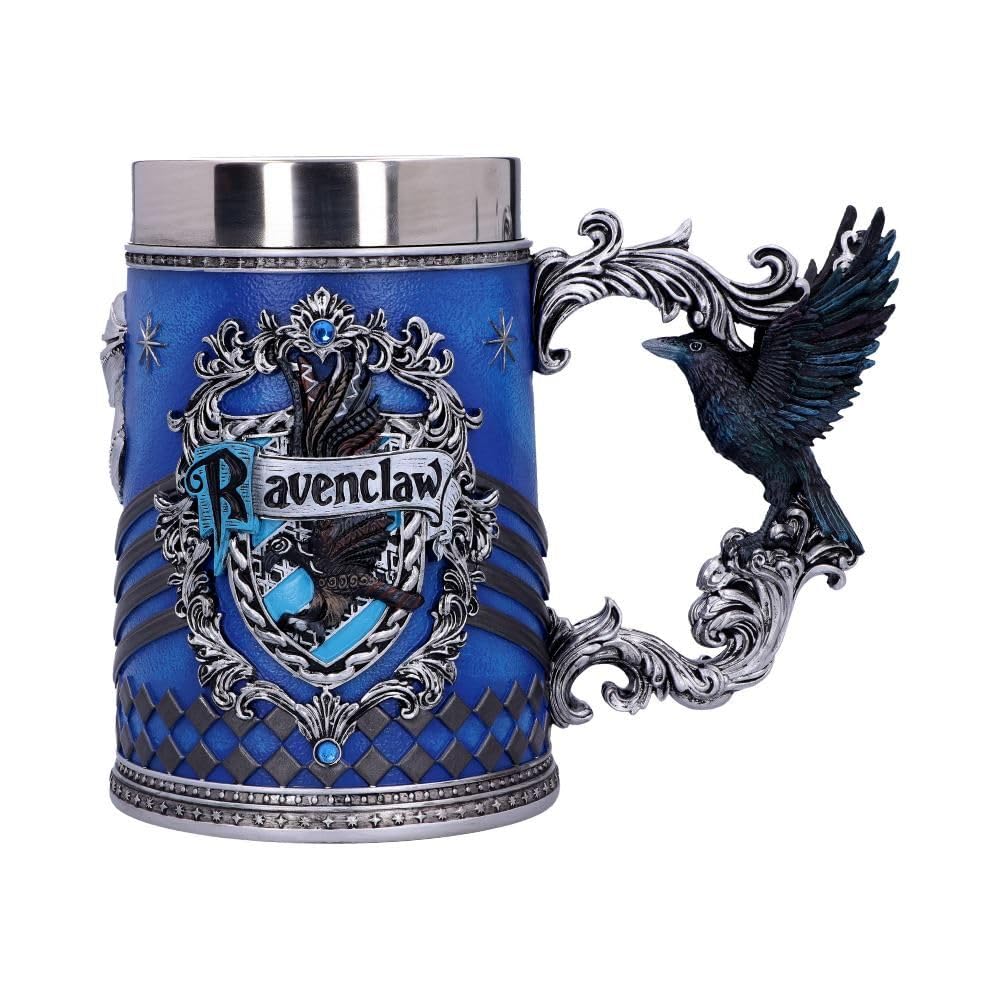 Nemesis Now Harry Potter Ravenclaw Hogwarts House Collectable Tankard, Kunstharz, Blau, Silber, 1.25