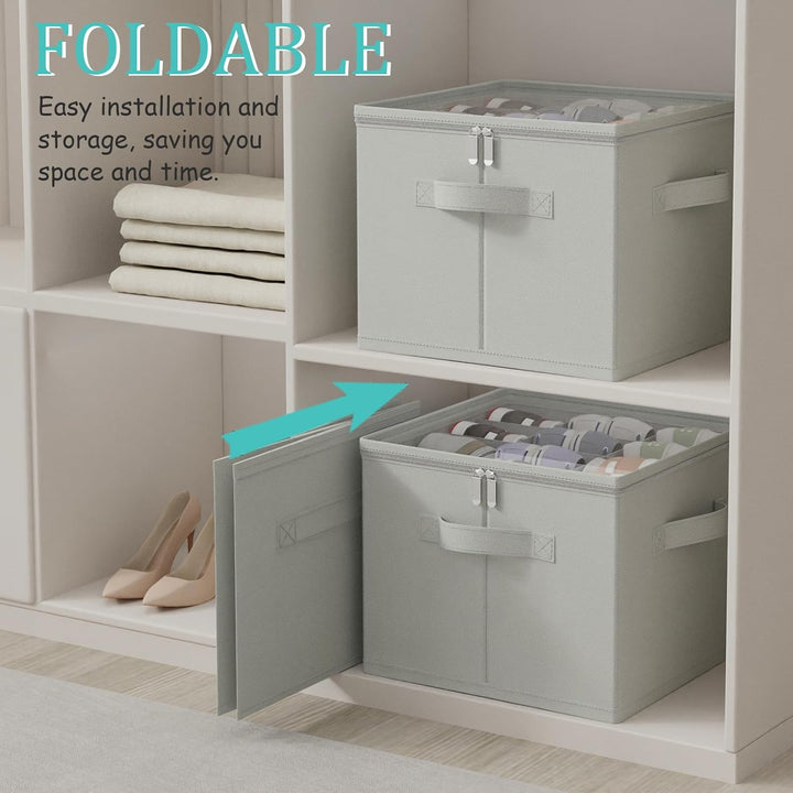 Schuhorganizer für Closet, Passt 12 Paare, Grosse Schuhschrank, Schuhbox mit Durchsichtigem Deckel,