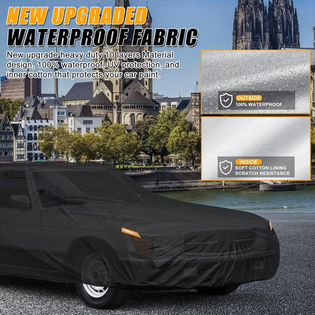 Autoabdeckung Wasserdicht für 1981-2002 Mercedes-Benz SL-Class, Vollgarage Autoplane Auto Abdeckplan