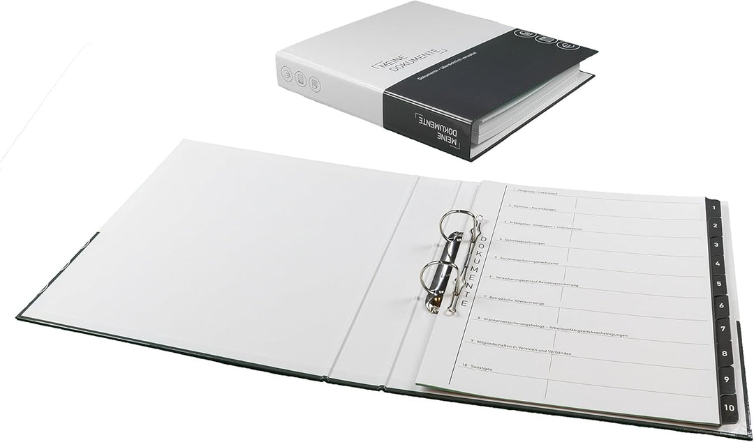 7er-Pack Themenringbücher mit Register für Versicherungen/Steuern/Vorsorge/Finanzen/Dokumente/Betrie