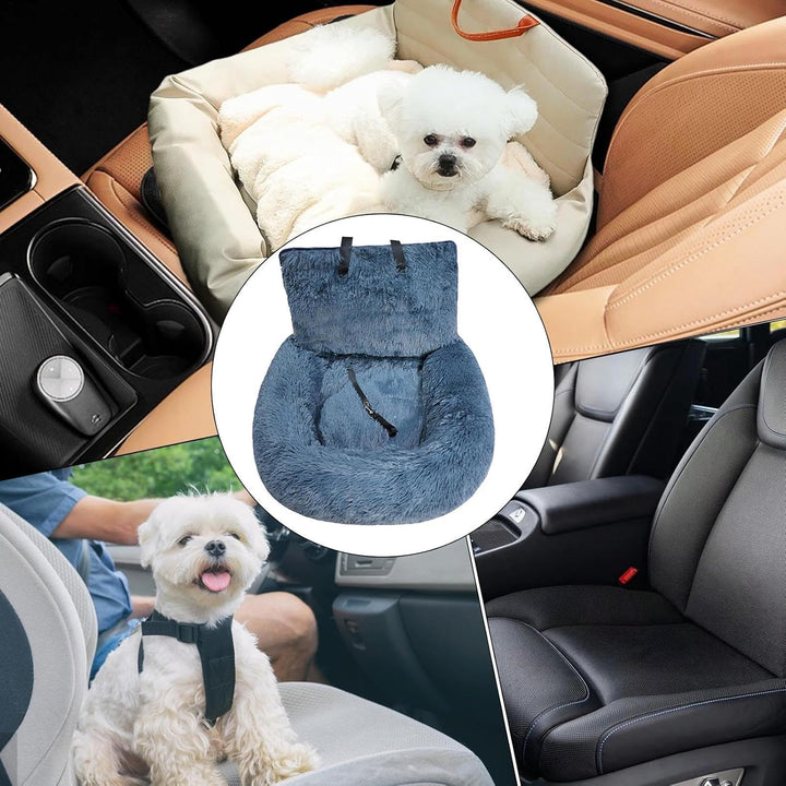 Hunde Autositz, Hundebett Auto, Hunde Autositz Fluff-y Inkl. Sicherheitsgurt, Haustier-Autositz, Aut