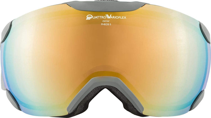 ALPINA PHEOS S QV - Verspiegelte, Selbsttönende & Kontrastverstärkende Skibrille Mit 100% UV-Schutz