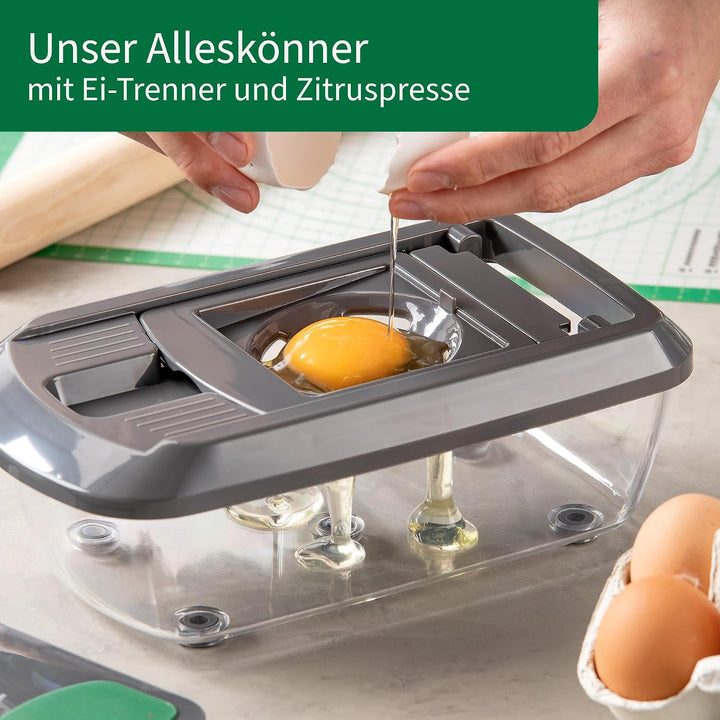 FACKELMANN Chefkoch Mehrzweck Gemüseschneider 16-Teilig – Das Multi-Tool für die Küche ist Cutter, D