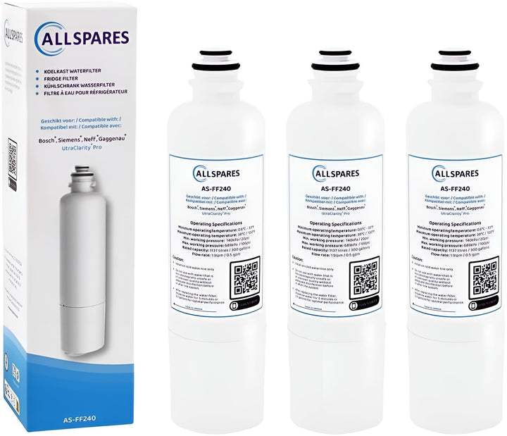 AllSpares Wasserfilter für Kühlschrank Ultra Clarity Pro geeignet für Bosch Siemens Neff 11032518 /