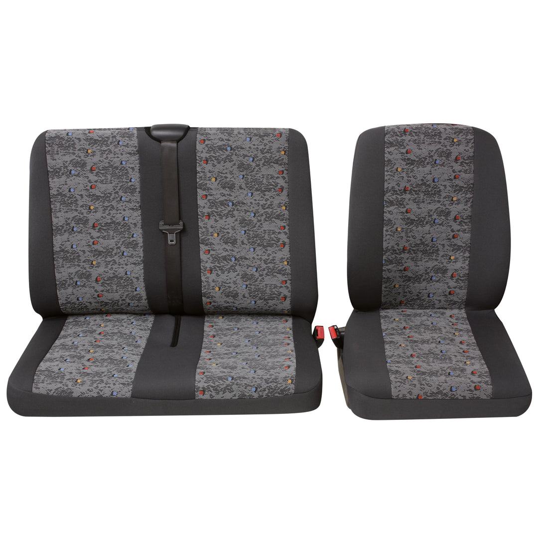 PETEX 30071918 seat Cover Set, grau schwarz