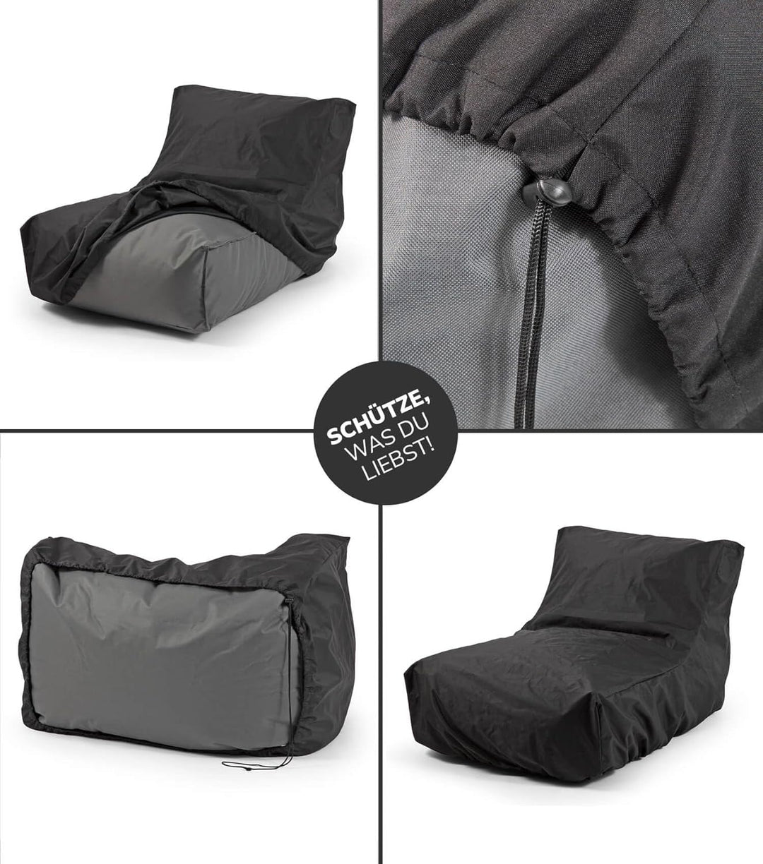 mokebo® Sitzsack mit Schutzhülle für Kinder & Erwachsene 'Der Sundowner' Bean Bag mit Füllung, Boden