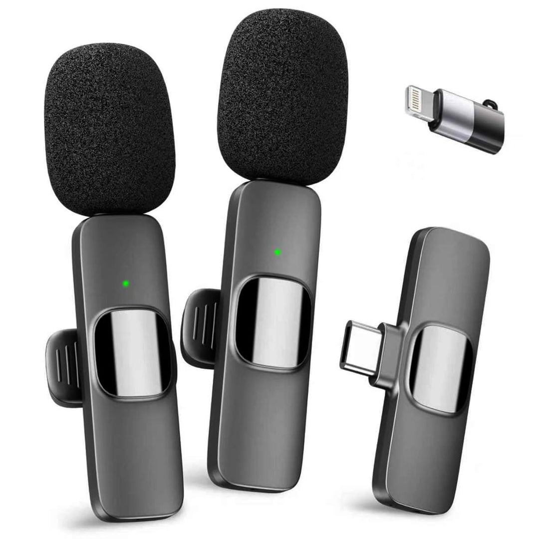 YRF Kabelloses Lavalier Mikrofon für iPhone, Mikrofon handy, mini Mikrofon, USB C/Lightning Mikrofon